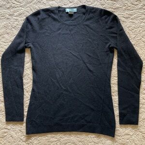 Black Celeste, cashmere sweater with detailed trim
